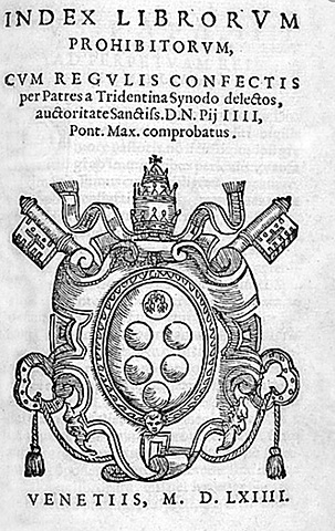 lndice dei libri proibiti