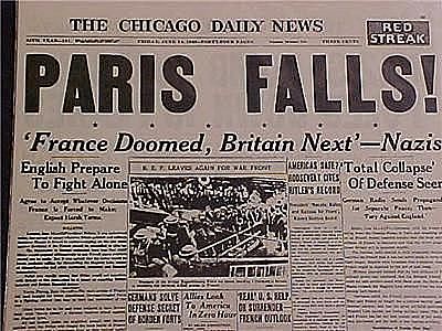 Paris falls to Nazis