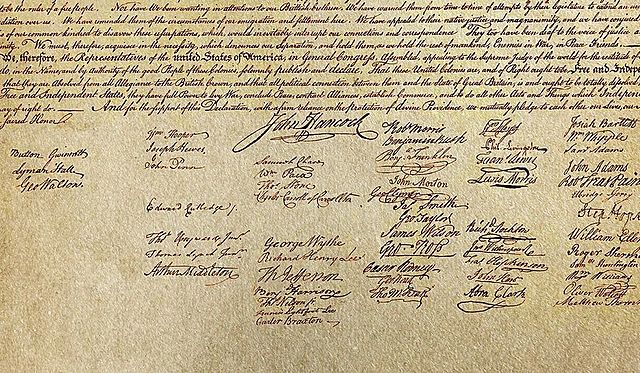 Declaration of Independence is Signed
