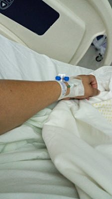 I was hospitalized for the first time.