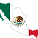 Flag map mexico