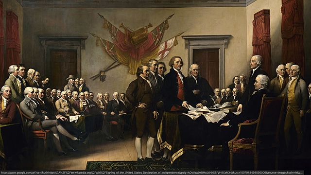The Declaration of Independence is signed