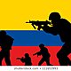 Colombian flag silhouette soldier red 260nw 111653993
