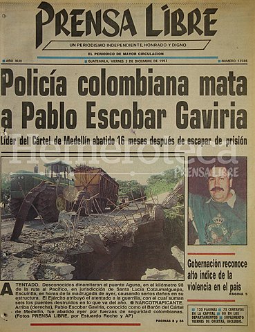 Caída de Pablo Escobar