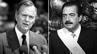 Alfonsin es presionado por George Bush