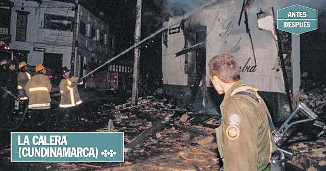 Toma al casco urbano de La Calera