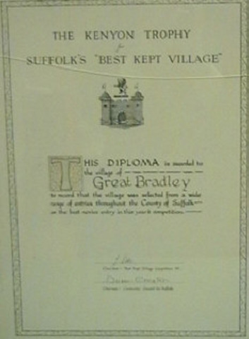 Winner Suffolk Best Kept Village, Novice Class