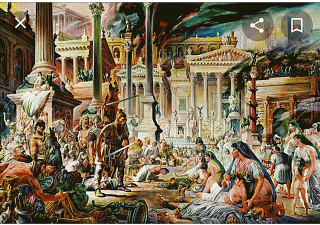 Caida  del imperio  romano de Occidente