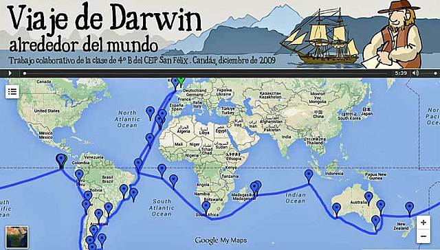 darwin inicia el viaje en el beagle