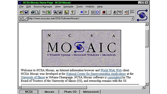 Mosaic, primer navegador que popularizó el uso de la web