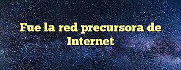 Red precursora del Internet