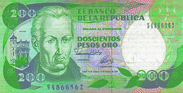 Personajes en los distintos tipos de billetes