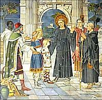 St. Augustine arrives in Britian