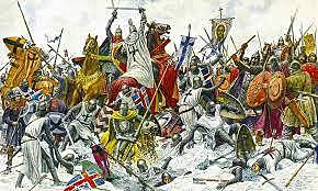 Russians defeat the Teutonic Knights at the Battle of Lake Peipus