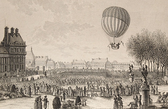 El primer vuelo en globo (1783)