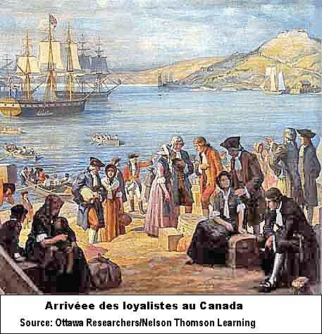 Arrivée des Loyalistes