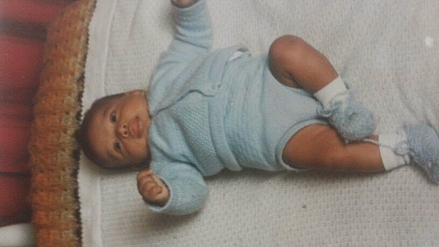 In this photo he was one year old