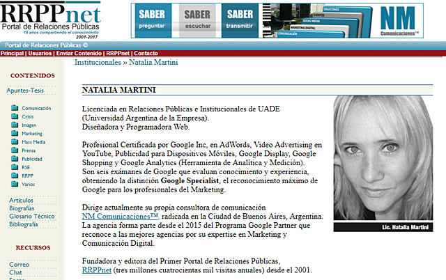 Primer portal web temático de relaciones públicas