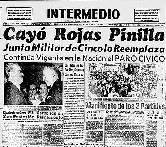 Renuncia Gustavo Rojas Pinilla