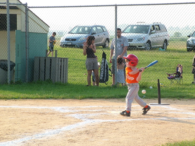 Pitched To Aiden At His T-Ball Game