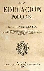 Domingo F. Sarmiento publica "Educación Popular"