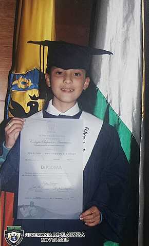 I graduated of Fifth grade.