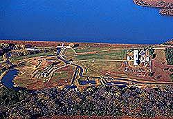 Construcción de presa terminada