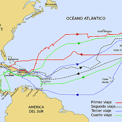 Timeline: Viajes de Españoles a América
