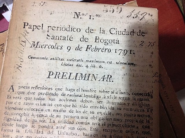CREACIÓN DEL PRIMER PERIÓDICO EN COLOMBIA,PAPEL PERIÓDICO DE SANTA FÉ