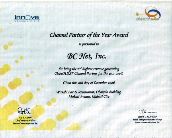 Innove Communications recognition