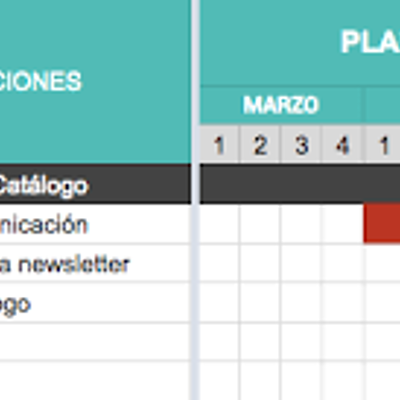 Timeline: Cronograma de las líneas de acción