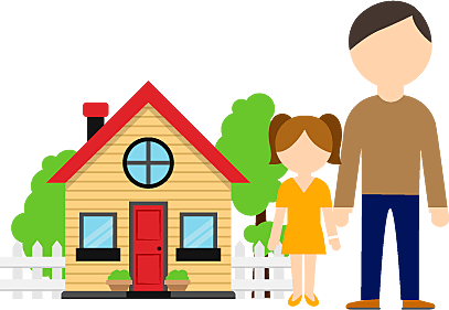 I lived with my brothers and my dad.