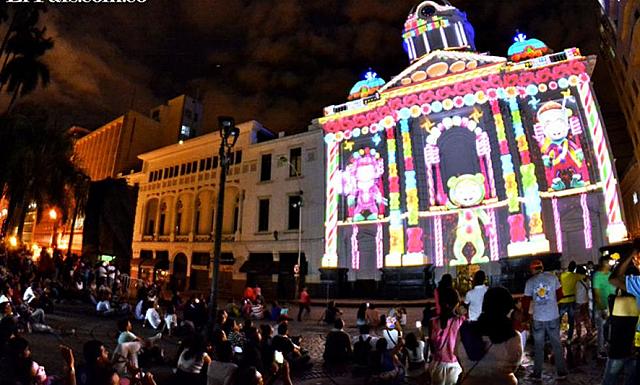 Cali, Plaza Caycedo, alusión al alumbrado