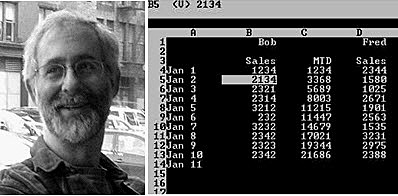 Prototipo de VisiCalc programado bajo el sistema operativo de Apple.