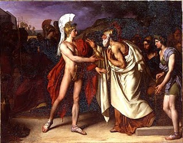 Chryselis's father prays to Apollo