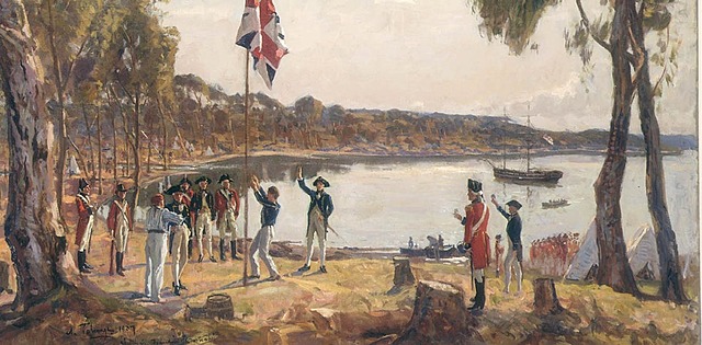 The First Fleet Arrives In Port Jackson