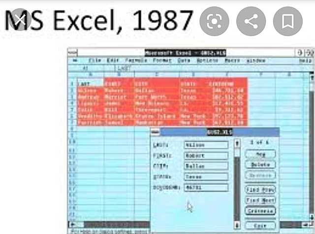 1987 – 2.0 (Microsoft Excel 2.0)