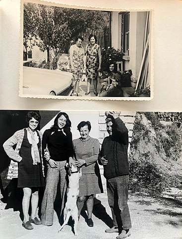 Alice, Marceau, Claudine enceinte et Christine