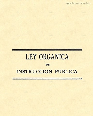 LEY ORGÁNICA DE INSTRUCCIÓN PUBLICA