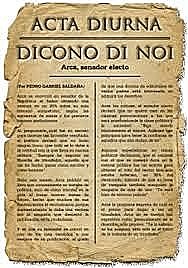 59AC SURGE LA PRIMER PUBLICACIÓN PERIÓDICA: EL ACTA DIURNA