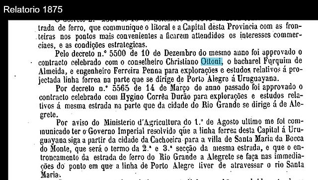 Decreto para criação da estrada de ferro entre Porto Alegre e Uruguaiana