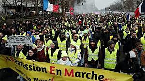 Movimiento de los chalecos amarillos en Francia.