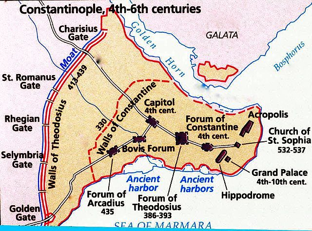Constantinople becomes capital of Eastern Roman Empire