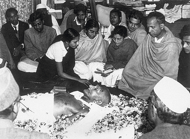 The assassination of leader Gandhi
