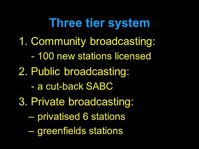 The three tier system