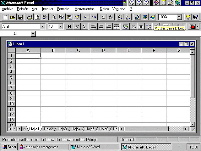 PRIMERA VERSION DE EXCEL