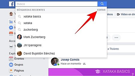 Búsqueda en Facebook y Twiteer