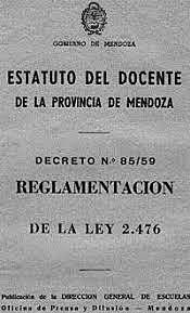 Mendoza. Ley 4934 - Estatuto Docente