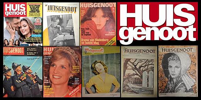 The launch and first issue of the Huisgenoot magazine