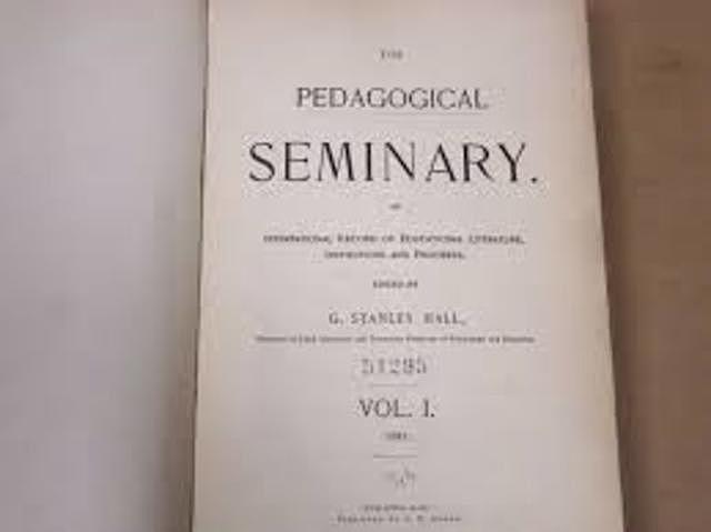 Fundación de la revista pedagogical seminary